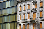 Fassade modern und historisch, Leipziger Strasse, Sanierung, Friedrichstrasse