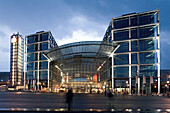 The Central Station in the evening, Berlin, Germany, Europe