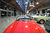 Vintage cars at the hall of the Berliner Meilenwerk, Moabit, Berlin, Germany, Europe