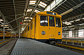 Local train at the train depot Warschauer Bahnhof, Berlin, Germany, Europe