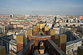 Blick vom Kollhoff-Tower auf den Potsdamer Platz, Berlin, Deutschland, Europa