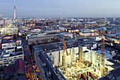 Construction site of the university library, Humboldt University, Berlin, Germany