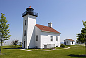 The Sand Point Lighthouse 1868-1938 at Escanaba. Upper Peninsula. Michigan. USA.