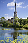 Sankt Albans Kirke from the Kastellet. Copenhaguen. Denmark.