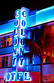 Colony Hotel, art deco district, South Beach, Miami Beach. Florida, USA