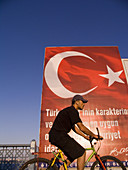 Galata bridge in Istanbul, Turkey