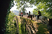 Horse riding. Parque Natural Señorío de Bértiz. Navarre. Spain