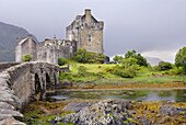 Eilean Donan Castle along the shores of Loch Duich Scotland