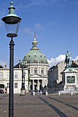 Amalienborg and Marmokirken church. Copenhagen. Denmark.