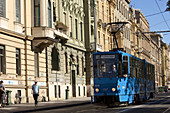 Tram in Praska Street, Zagreb, Croatia