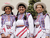 Women in traditional dress. Lima. Peru.
