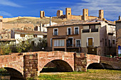 Old bridge and alcazar, Molina de Aragón. Guadalajara province, Castilla-La Mancha, Spain