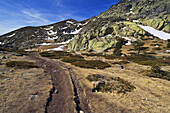 Trail in the National Park of Peñalara. España.
