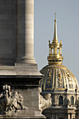 The gilded dome of Dome Church of Hotel des Invalides. Paris. France