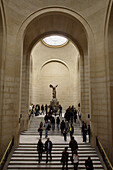 Winged Victory of Samothrace in Musee du Louvre. Paris. France