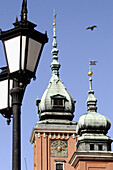 The towers of Royal Castle. Warsaw Old Town. Warsaw. Poland