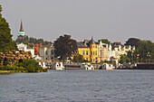 town with lake of Schwerin, Mecklenburgische Seenplatte, Mecklenburg-Vorpommern, Germany, Europe