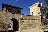 Puerta Alta town gate, Daroca. Zaragoza province, Aragon, Spain