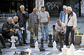 Men playing  chess. Sarajevo, Bosnia and Herzegovina.