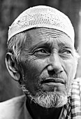 Muslim man's face, New Delhi, India