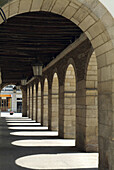 Lugo. Galicia. Spain. Town hall. Baroque style. Colonnade.
