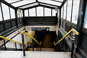 Entrance to Astor Place Subway Station, Number 6 Line, New York City Transit Authority, USA