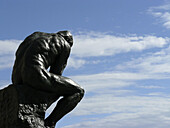 The Thinker' statue  by Auguste Rodin. Malaga, Andalusia, Spain.