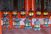 Bronze lanterns within Kasuga Shrine