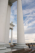 Columns of the Cathedral in Helsinki, Finland.