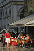 Milano (Italy), Galleria Vittorio Emanuele II, sitting at a cafè