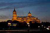 New cathedral. view at nigth, Salamanca province. Castilla y Leon, Spain