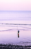Fisherman on Beach, Ault, La Somme, Picardie, France