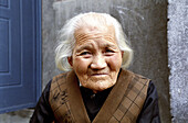Portrait of an old Chinese woman