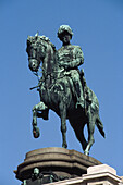 Austria, Vienna, statue of man on horse in front of Albertina Gallery
