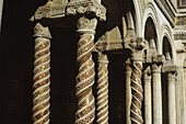 Detail of columns at cloister of the San Giovanni in Laterano church. Rome. Lazio. Italy.