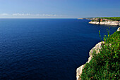 Felsenküste im Süden an der Cala Galdana, Menorca, Balearen, Spanien