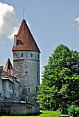 Turm der Stadtmauer in der Unterstadt, Tallinn, Estland