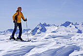 Skitourgeherin, Cima Bocche, Fleimstal, Dolomiten, Trentino-Südtirol, Italien