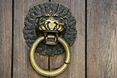 Door knocker, Scots Monastery St James, Regensburg, Upper Palatinate, Bavaria, Germany