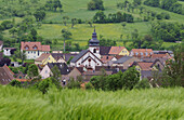 View to Roettingen, Lower Franconia, Bavaria, Germany