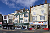 Scarborough, Foreshore Rd, seafront, typical buildings, North Yorkshire, UK