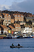 Whitby, harbour, waterfront, quays, boats, North Yorkshire, UK