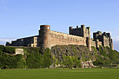 Bamburgh, Norman castle, by the 1st Baron Armstrong, Northumberland, UK