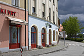 Ptuj, old town, typical buildings, Slovenia