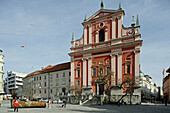 Ljubljana, Franciscan Church of the Annunciation, Baroque, 17th century, Preseren Square, Slovenia