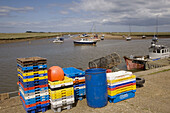 Fishboxes Wells North Norfolk UK June