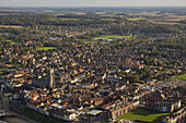 Cromer Town from the air Norfolk UK October