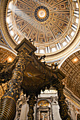 Berninis Baroque Baldachin in St  Peters Basilica  The Vatican, Rome, Italy