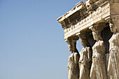 Porch of the Maidens, cariathides of the Erechtheion. Acropolis, Athens. Greece