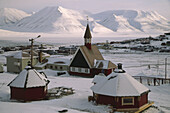 Christian church Longyearbyen Spitsbergen Island Svalbard Norwegian Arctic